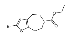 2-溴-4,5,7,8-四氢-6H-噻吩并[2,3-d]吖庚因-6-羧酸乙酯结构式