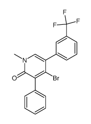 4-bromo-1-methyl-3-phenyl-5-(3-(trifluoromethyl)phenyl)pyridin-2(1H)-one Structure