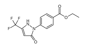 Benzoic acid, 4-[2,5-dihydro-5-oxo-3-(trifluoromethyl)-1H-pyrazol-1-yl]-, ethyl ester结构式