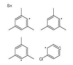 (4-chlorophenyl)-tris(2,4,6-trimethylphenyl)stannane结构式
