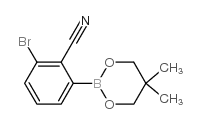 2-bromo-6-(5,5-dimethyl-1,3,2-dioxaborinan-2-yl)benzonitrile Structure