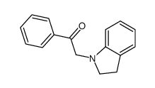 2-(2,3-dihydroindol-1-yl)-1-phenylethanone结构式