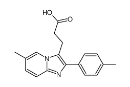 3-[6-methyl-2-(4-methylphenyl)imidazo[1,2-a]pyridin-3-yl]propanoic acid Structure