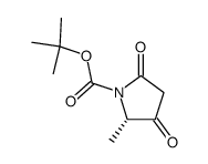 (S)-2-Methyl-3,5-dioxo-pyrrolidine-1-carboxylic acid tert-butyl ester结构式