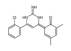 6-[2-amino-6-(2-chlorophenyl)-1H-pyrimidin-4-ylidene]-2,4-dimethylcyclohexa-2,4-dien-1-one Structure