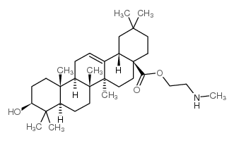齐墩果酸甲胺基乙酯结构式