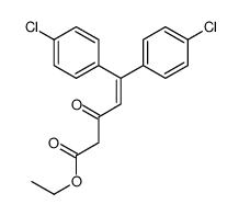 ethyl 5,5-bis(4-chlorophenyl)-3-oxopent-4-enoate结构式