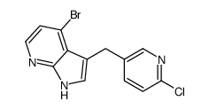 4-bromo-3-[(6-chloropyridin-3-yl)methyl]-1H-pyrrolo[2,3-b]pyridine Structure