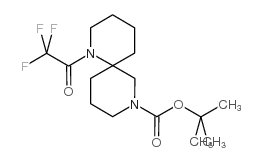 1,8-Diazaspiro[5.5]undecane-8-carboxylic acid, 1-(2,2,2-trifluoroacetyl)-, 1,1-dimethylethyl ester Structure