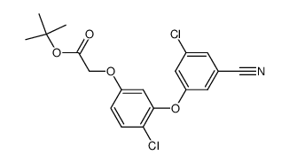 t-butyl [4-chloro-3-(3-chloro-5-cyanophenoxy)phenoxy]acetate结构式