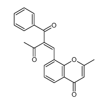 2-[(2-methyl-4-oxo-4H-chromen-8-yl)methylene]-1-phenylbutane-1,3-dione Structure