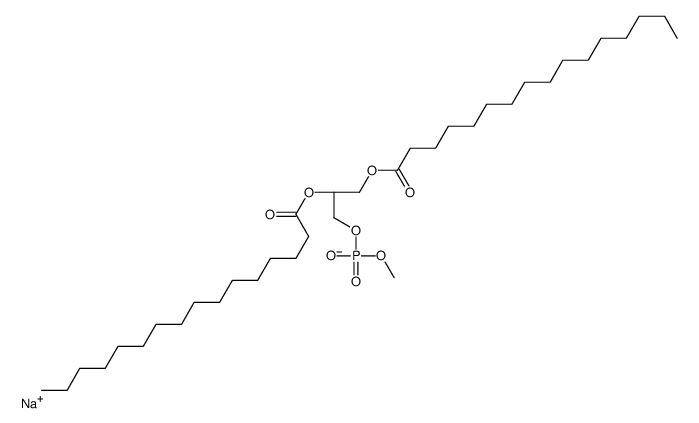 1,2-二棕榈酰基-sn-甘油-3-磷酸甲醇(钠盐)结构式