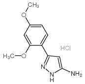 3-(2,4-二甲氧基苯基)-1H-吡唑-5-胺盐酸盐结构式