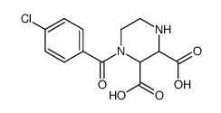 1-(4-chlorobenzoyl)piperazine-2,3-dicarboxylic acid结构式