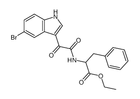 2-[2-(5-Bromo-1H-indol-3-yl)-2-oxo-acetylamino]-3-phenyl-propionic acid ethyl ester结构式