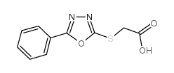 (5-苯基-[1,3,4]恶二唑-2-基硫基)-乙酸结构式