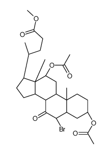 (3alpha,5beta,6alpha,12alpha)-3,12-双(乙酰氧基)-6-溴-7-酮基胆烷-24-酸甲酯结构式