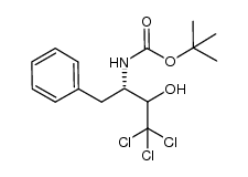 tert-butyl (2S)-4,4,4-trichloro-3-hydroxy-1-phenylbutan-2-yl carbamate Structure