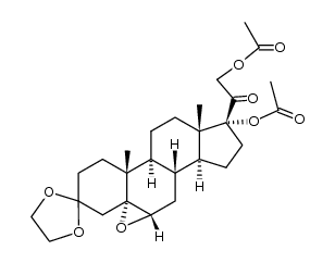 17α,21-diacetoxy-5α,6-oxide-3,3-ethylenedioxypregnan-20-one Structure