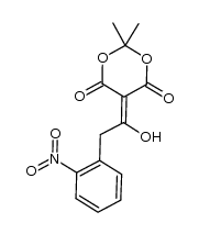 5-(1-hydroxy-2-(2-nitrophenyl)ethylidene)-2,2-dimethyl-1,3-dioxane-4,6-dione结构式