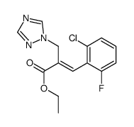 ethyl (E)-3-(2-chloro-6-fluorophenyl)-2-(1,2,4-triazol-1-ylmethyl)prop-2-enoate Structure
