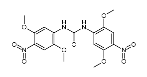 N,N'-bis-(2,5-dimethoxy-4-nitro-phenyl)-urea结构式