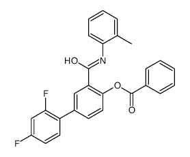 24-二氟-3-(邻甲苯氨基甲酰)联苯-4-苯甲酸结构式