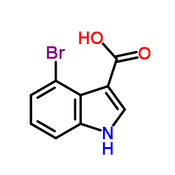 4-溴-1H-吲哚-3-羧酸结构式
