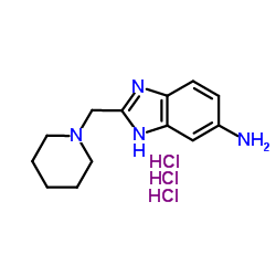 2-PIPERIDIN-1-YLMETHYL-1 H-BENZOIMIDAZOL-5-YLAMINE TRIHYDROCHLORIDE Structure