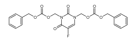 1,3-bis-(benzyloxycarbonyloxymethyl)-5-fluorouracil结构式