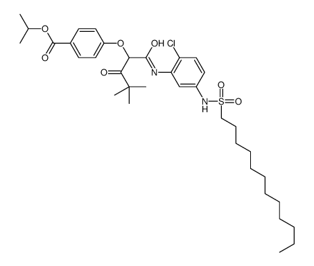 4-[1-[[2-Chloro-5-(dodecylsulfonylamino)phenyl]carbamoyl]-2-oxo-3,3-dimethylbutoxy]benzoic acid isopropyl ester Structure