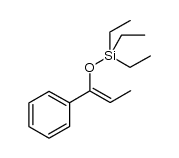 triethyl((1-phenylprop-1-en-1-yl)oxy)silane结构式