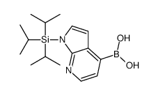1-(triisopropylsilyl)-1H-pyrrolo[2,3-b]pyridin-4-ylboronic acid Structure