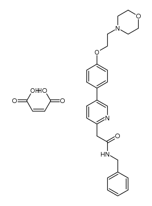 N-benzyl-2-(5-(4-(2-morpholinoethoxy)phenyl)pyridin-2-yl)acetamide maleate Structure