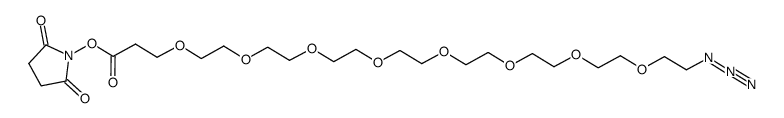 Azido-PEG8-NHS ester Structure