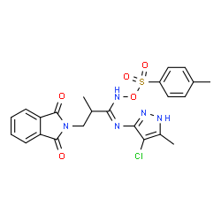 N-[3-(4-Chloro-3-methyl-1H-pyrazol-5-ylamino)-2-methyl-3-[(4-methylphenylsulfonyl)oxyimino]propyl]phthalimide结构式