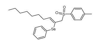 (Z)-phenyl(1-tosyldec-2-en-2-yl)selane结构式