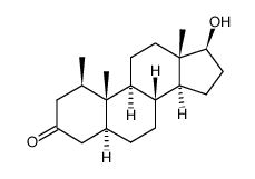 1β-Methyl-17β-hydroxy-5α-androstane-3-one Structure