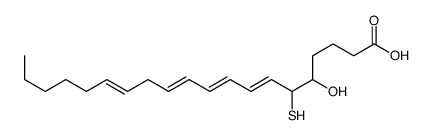 5-hydroxy-6-mercapto-7,9,11,14-eicosatetraenoic acid结构式