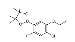 4-Chloro-5-ethoxy-2-fluorophenylboronic acid, pinacol ester Structure