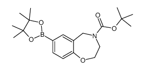 tert-Butyl 7-(4,4,5,5-tetramethyl-1,3,2-dioxaborolan-2-yl)-2,3-dihydrobenzo[f][1,4]oxazepine-4(5H)-carboxylate structure