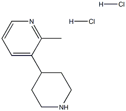 2-甲基-3-(哌啶-4-基)吡啶二盐酸盐结构式