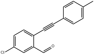 5-氯-(2 -(4 -甲基苯基)乙炔基)苯甲醛结构式