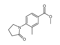 3-甲基-4-(2-氧代吡咯烷-1-基)苯甲酸甲酯结构式