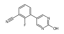 2-fluoro-3-(2-oxo-1H-pyrimidin-5-yl)benzonitrile Structure