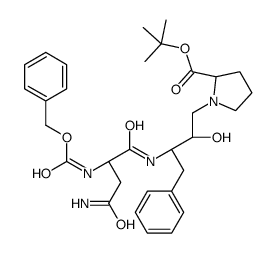 tert-butyl (2S)-1-[(2R,3S)-3-[[(2S)-4-amino-4-oxo-2-(phenylmethoxycarbonylamino)butanoyl]amino]-2-hydroxy-4-phenylbutyl]pyrrolidine-2-carboxylate Structure