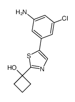 1-[5-(3-amino-5-chlorophenyl)-1,3-thiazol-2-yl]cyclobutanol Structure