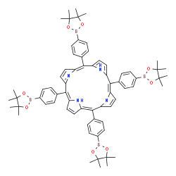 5,10,15,20-四(4-硼酸频哪醇酯基苯基)卟啉结构式