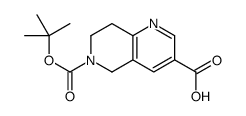 6-[(叔丁氧基)羰基] -5,6,7,8-四氢-1,6-萘啶-3-羧酸结构式