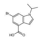 6-bromo-1-(1-methylethyl)-1H-indole-4-carboxylic acid结构式